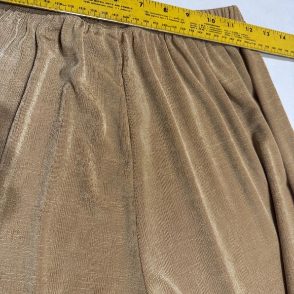 Together Womens 3 Piece Pant Set Tan Gold Embroidered Cardigan Top Pants Size M - Picture 7 of 8